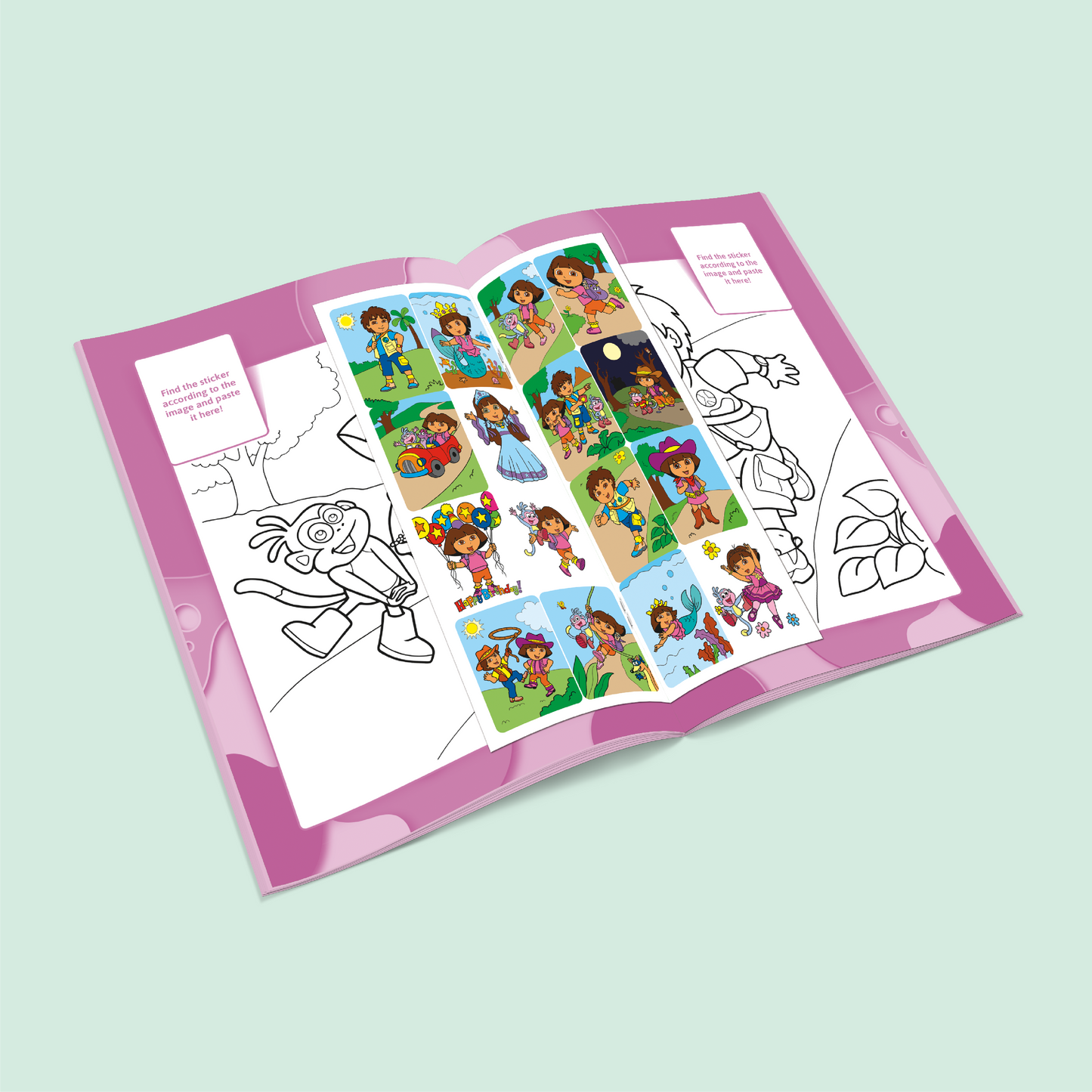 Coloring Stickers Book | Dora