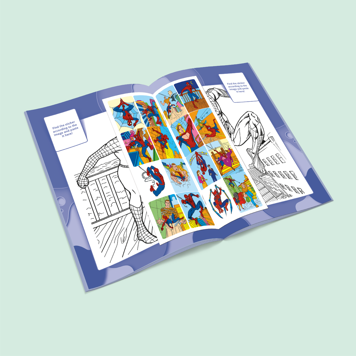 Coloring Stickers Book | Spider Man