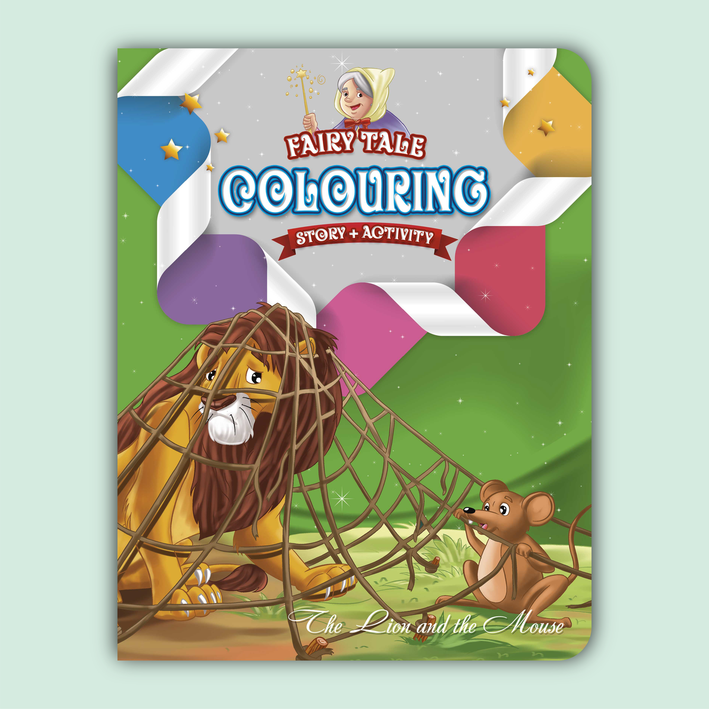 Fairy Tale Story & Activity Coloring Book | The Lion and the Mouse