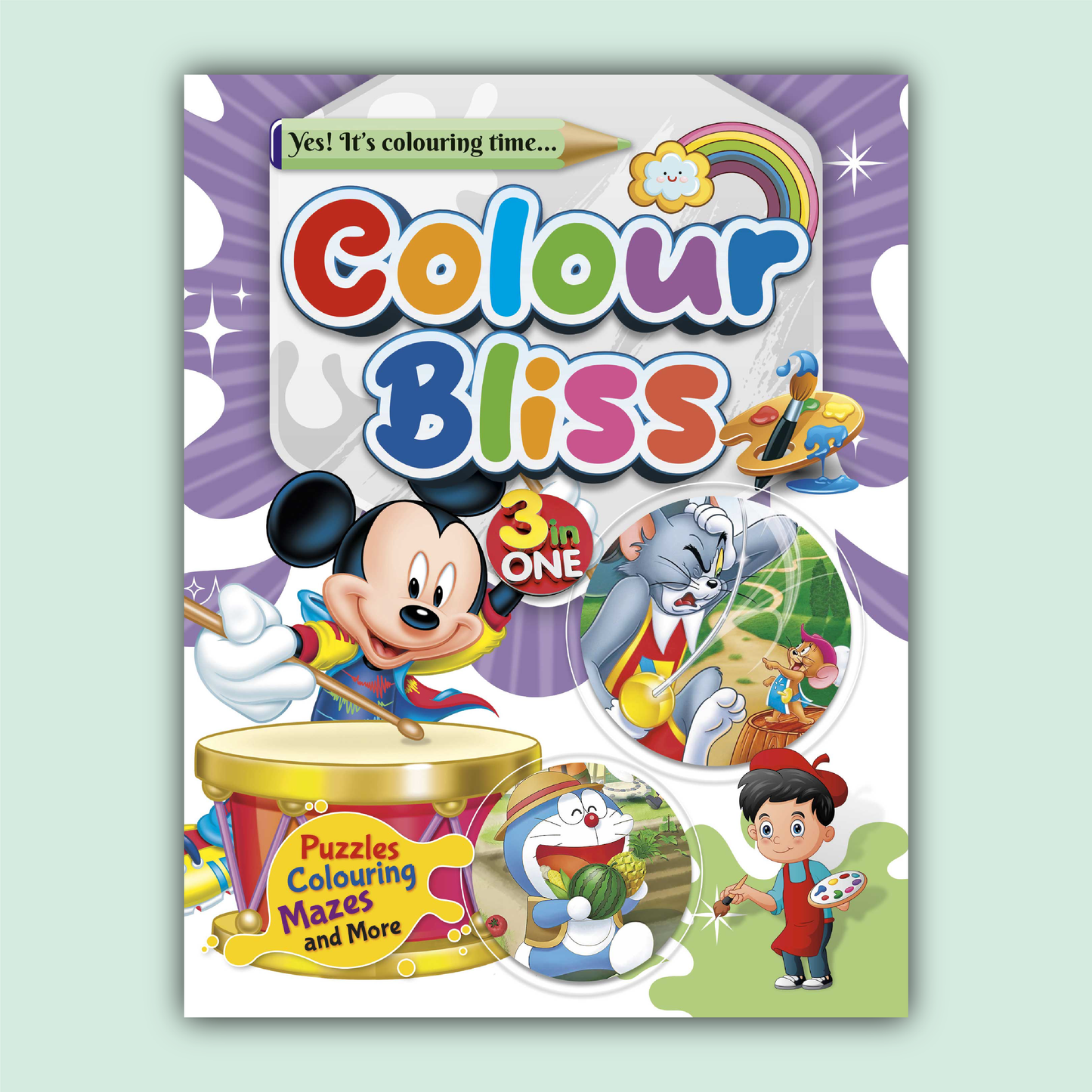 Color Bliss 3 in One | Mickey Mouse, Tom & Jerry and Doraemon