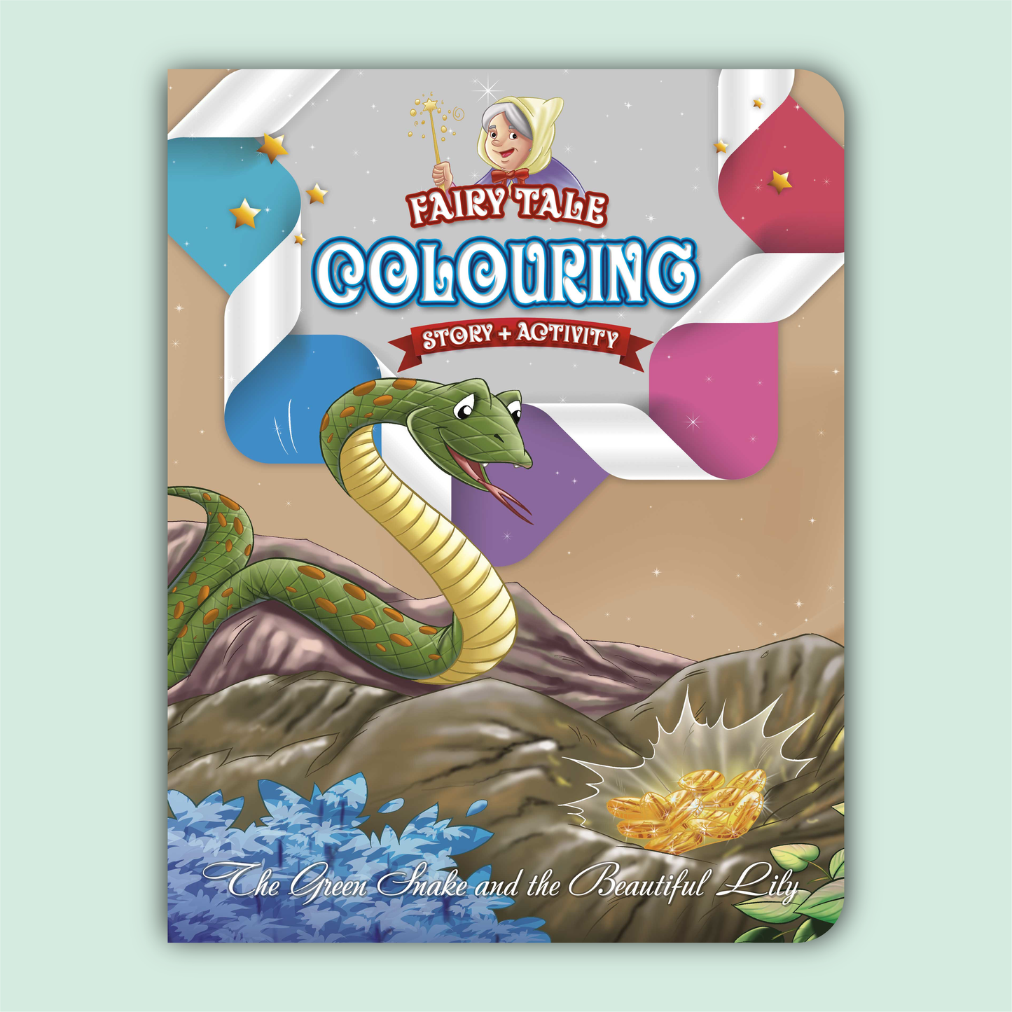 Fairy Tale Story & Activity Coloring Book | The Green Snake and the Beautiful Lily
