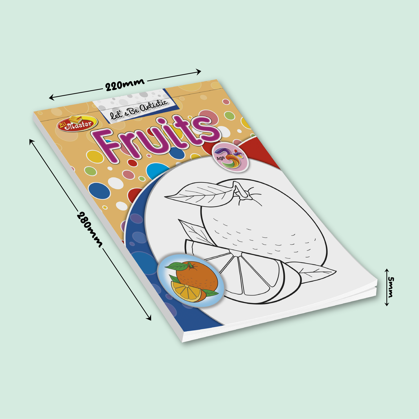 Let’s Be Artistic Coloring Pad | Fruits