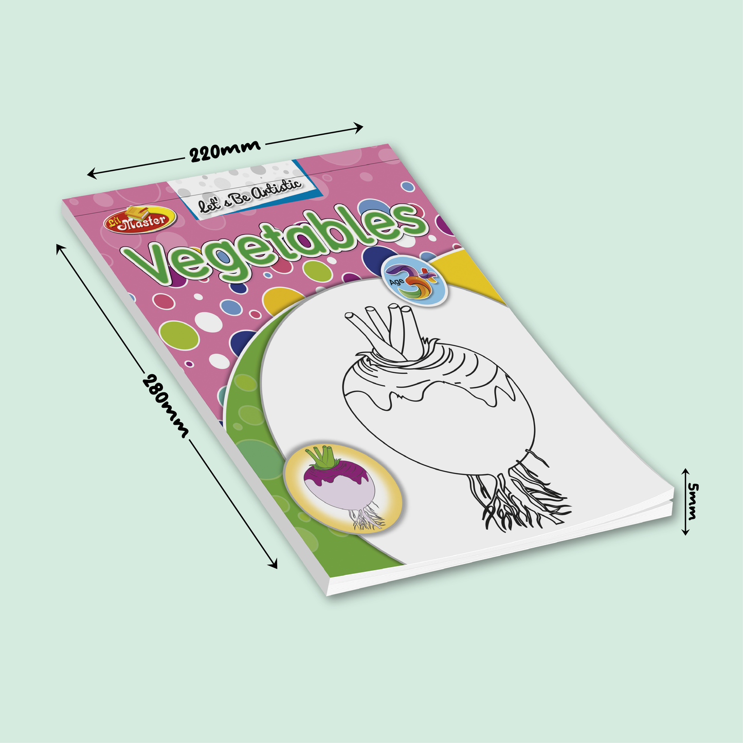 Let’s Be Artistic Coloring Pad | Vegetables