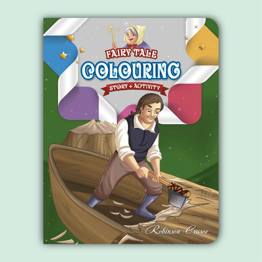 Fairy Tale Story & Activity Coloring Book | Robinson Crusoe